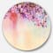 Designart - Watercolor Painting Cherry Blossoms' Disc Floral Metal Circle Wall Art